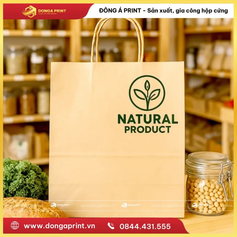 In Túi Giấy Kraft Có Quai: Giải Pháp Bao Bì Bền Vững Nâng Tầm Thương Hiệu Cùng Đông Á Print 11 in tui giay kraft co quai 3