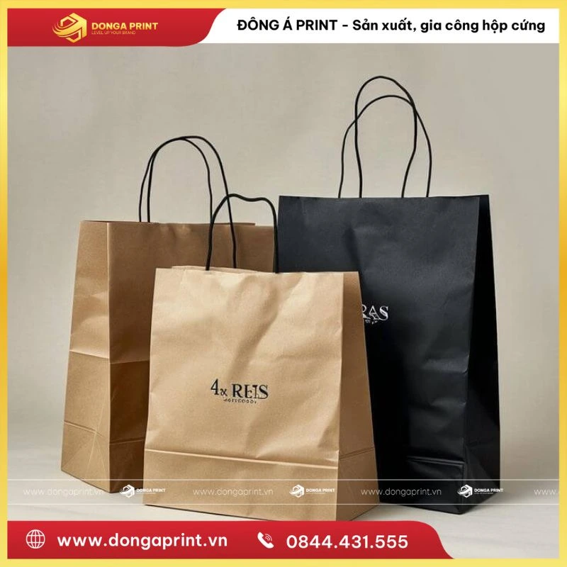 In Túi Giấy Kraft Có Quai: Giải Pháp Bao Bì Bền Vững Nâng Tầm Thương Hiệu Cùng Đông Á Print 19 in túi giấy kraft có quai