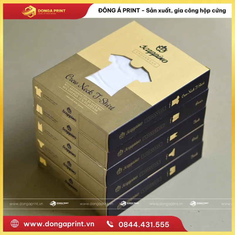 in hộp giấy đựng quần áo