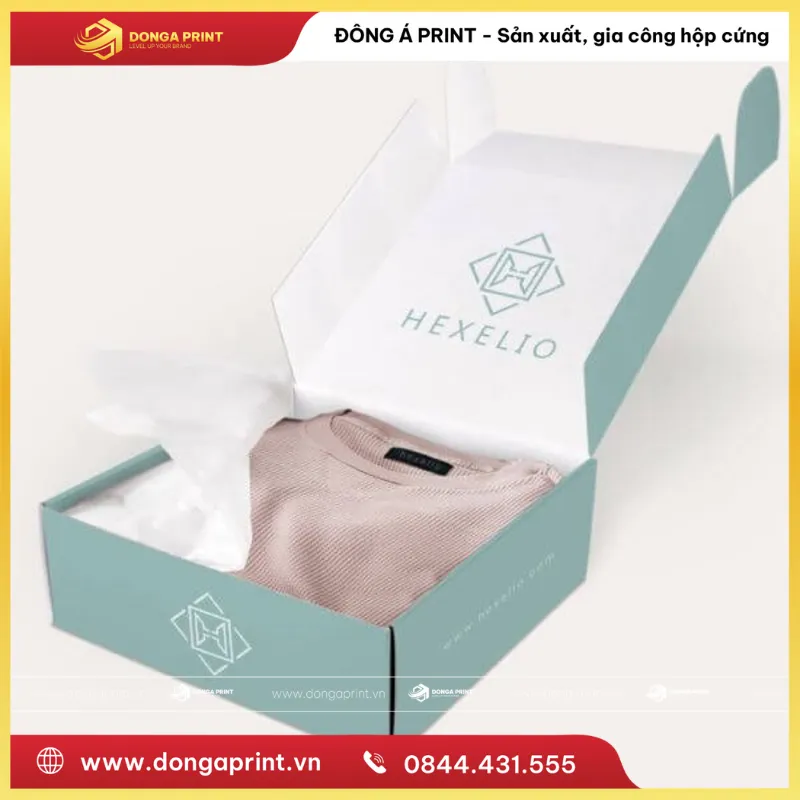 in hộp giấy đựng quần áo