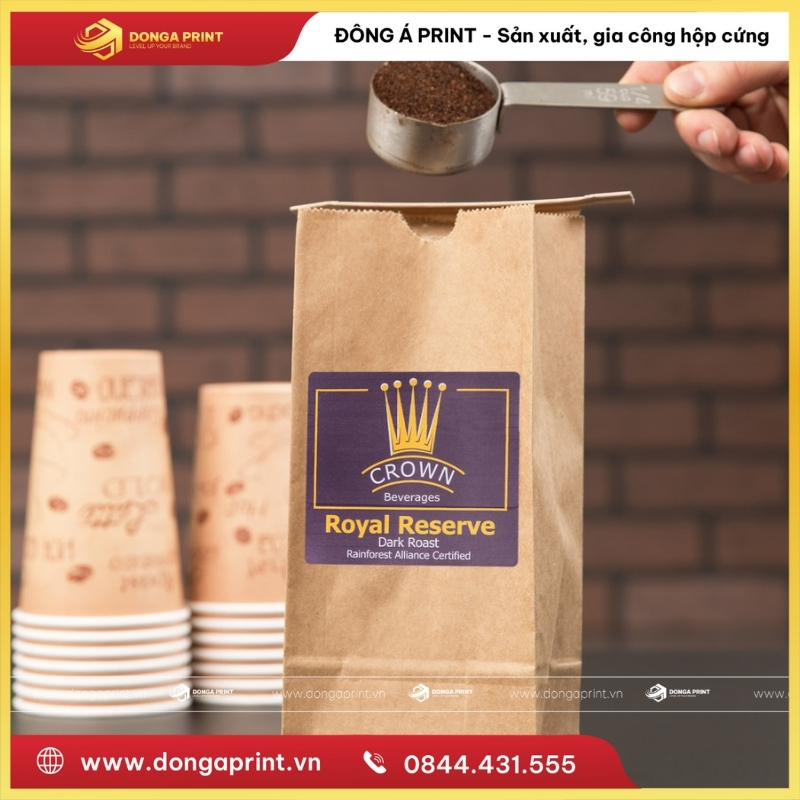 In Túi Giấy Đựng Cà Phê Theo Mẫu, Chất Lượng, Giá Tốt