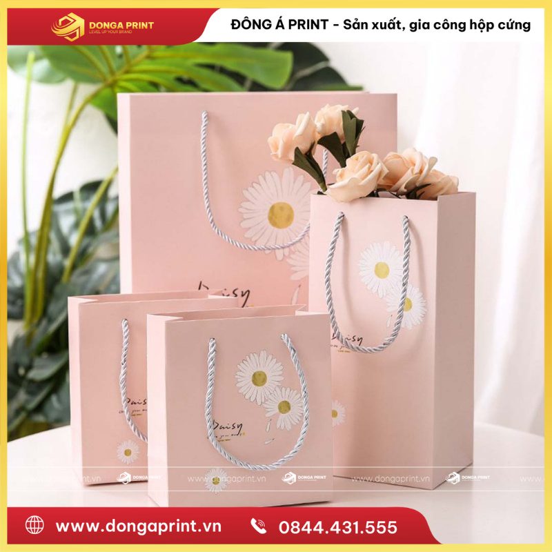in túi giấy đựng mỹ phẩm in offset nhiều cỡ
