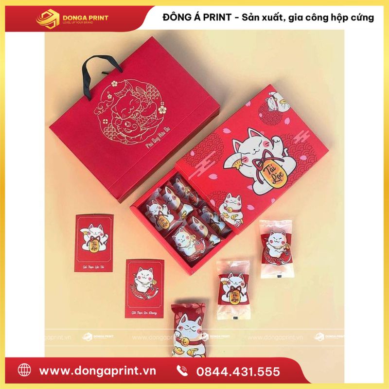 Hộp giấy đựng bánh kẹo dạng chữ nhật
