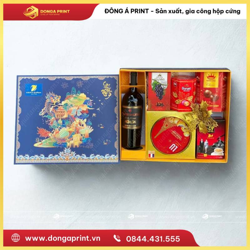 IN HỘP QUÀ TẾT CHO NHÂN VIÊN 6 hộp quà Tết cho nhân viên
