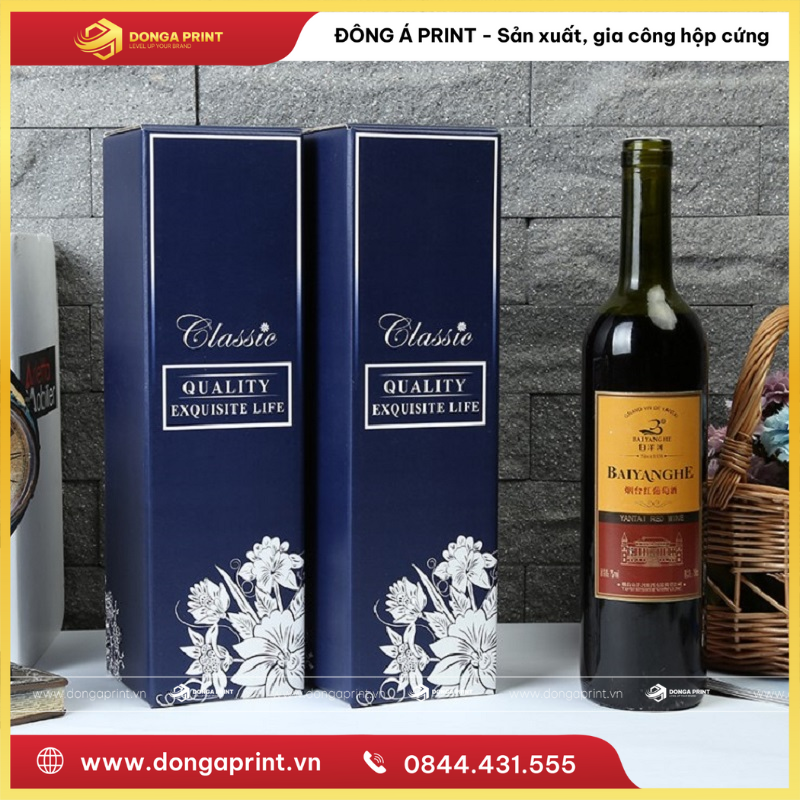 Chất liệu giấy khi in ấn gia công hộp giấy đựng rượu