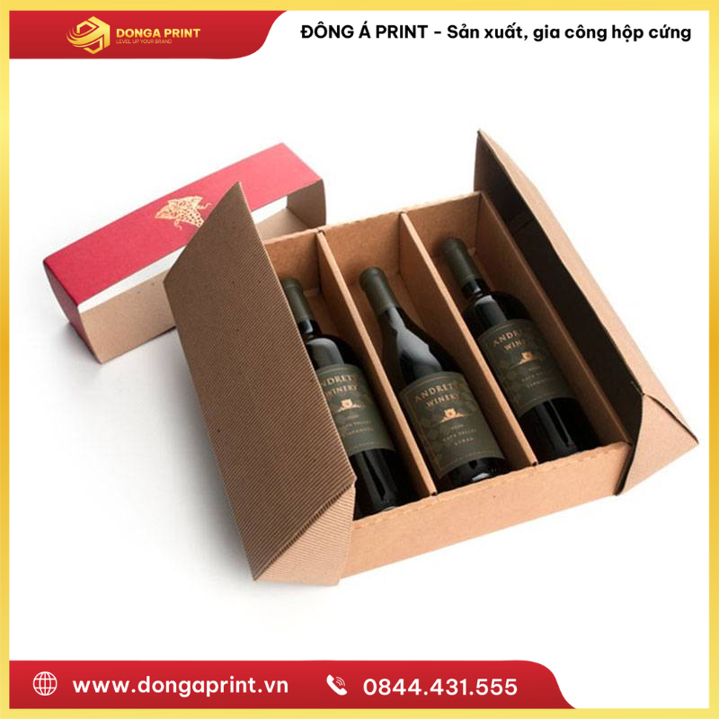 Mẫu in hộp giấy đưng rượu tại Đông Á Print
