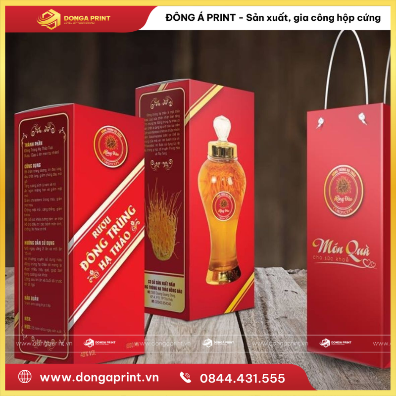 Quy trình đặt in ấn hộp giấy đựng rượu