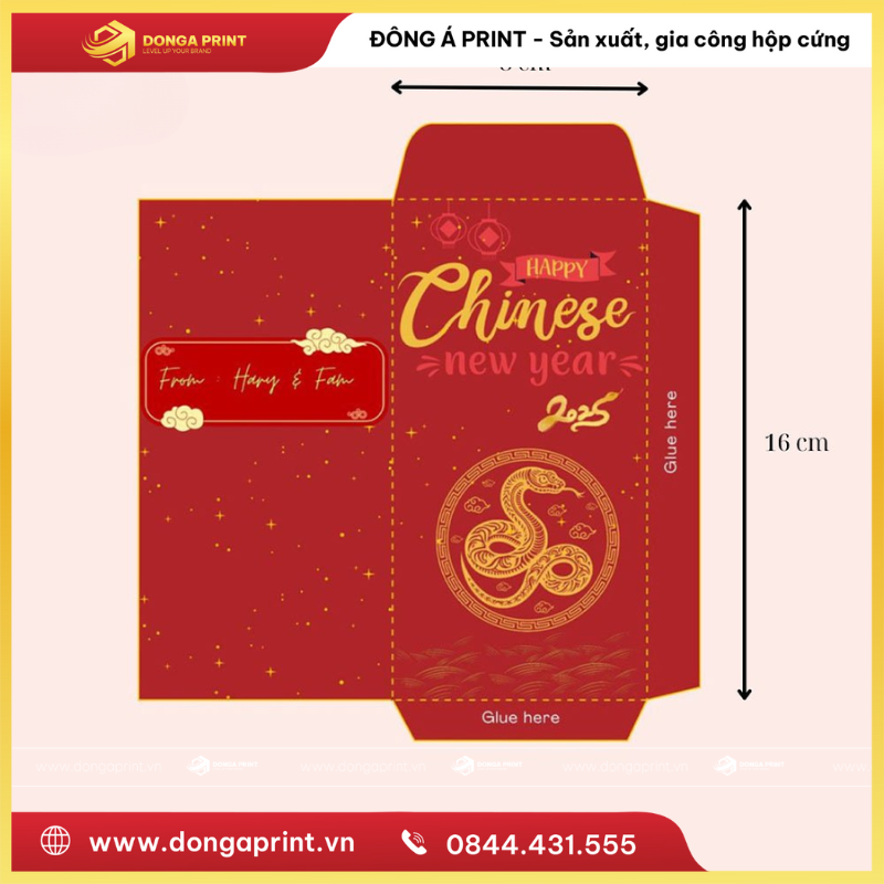 kích thước bao lì xì