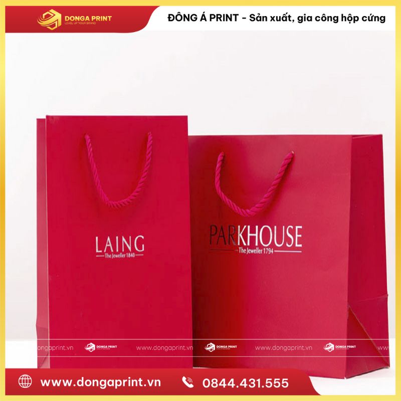 túi giấy ép kim