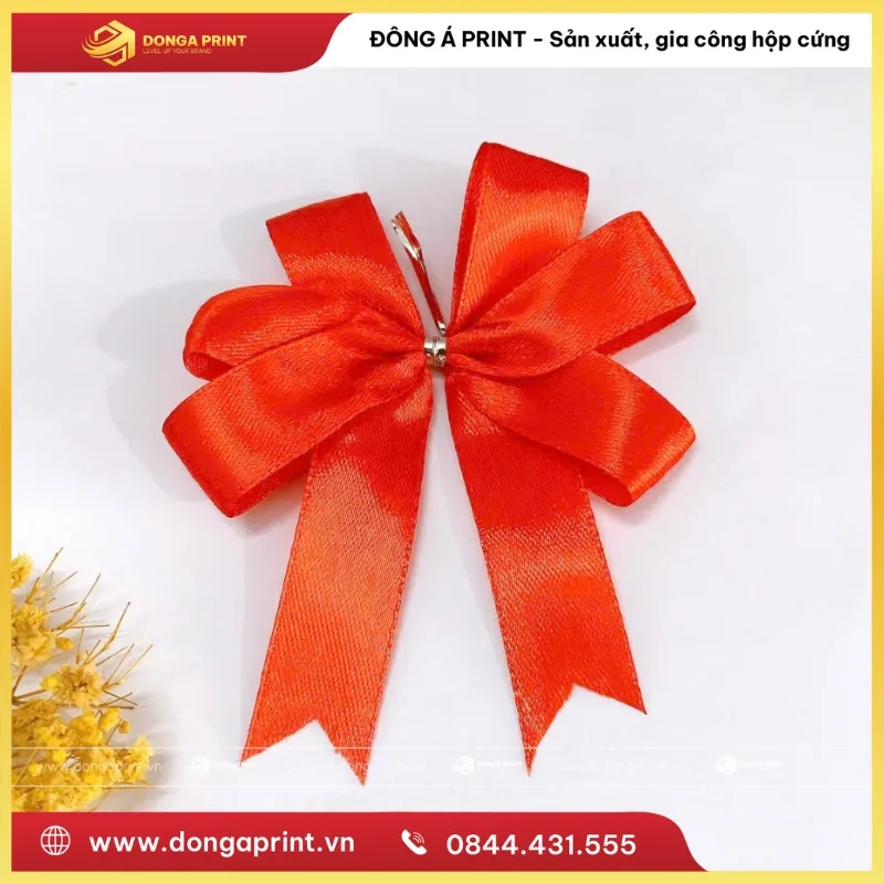 cách thắt nơ hộp quà Tết