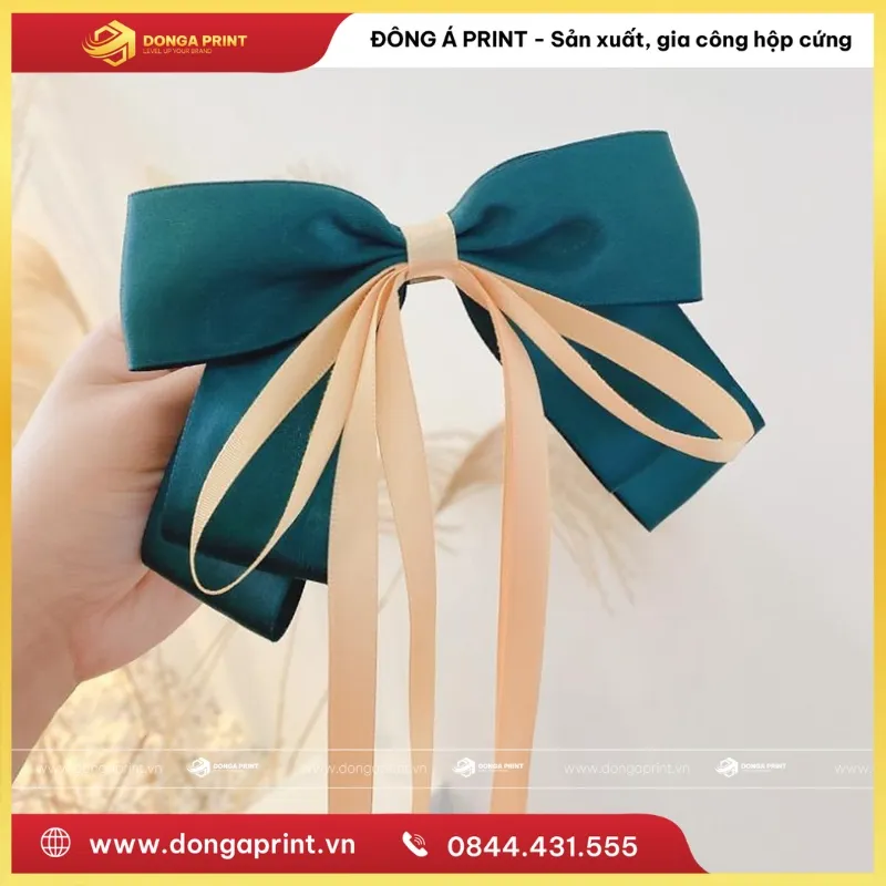 cách thắt nơ hộp quà Tết