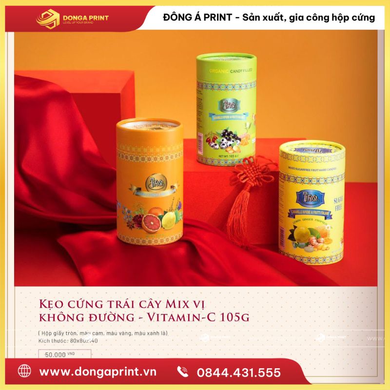 hộp quà tết hình trụ