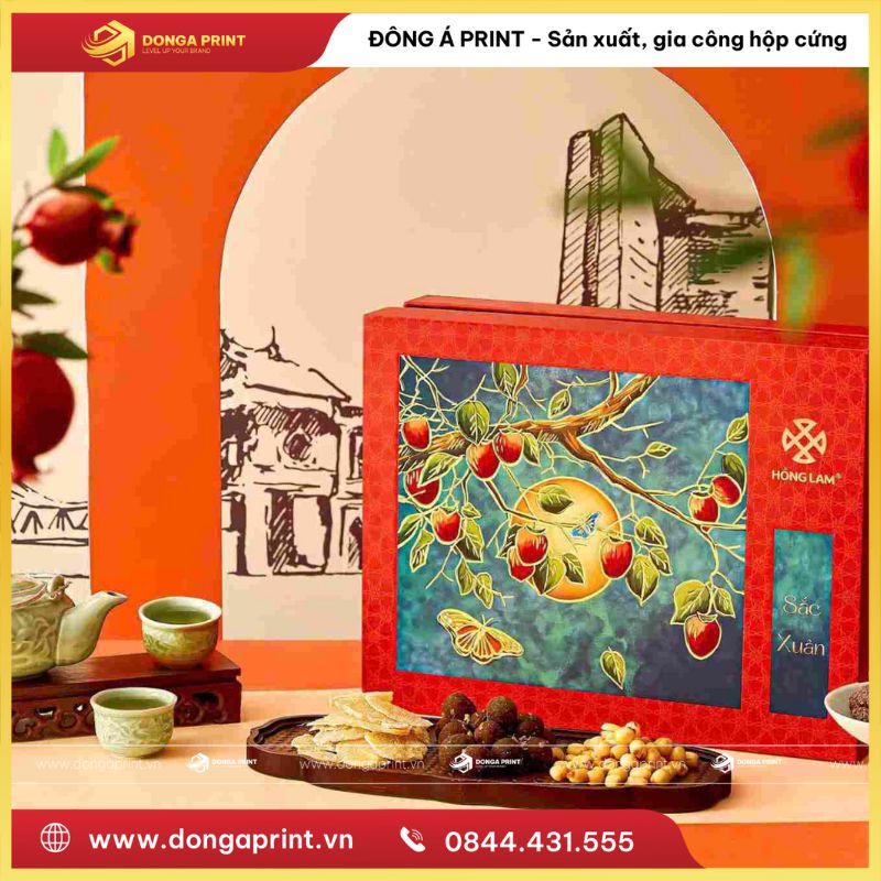 IN HỘP QUÀ TẾT Ô MAI 1 hộp quà Tết ô mai