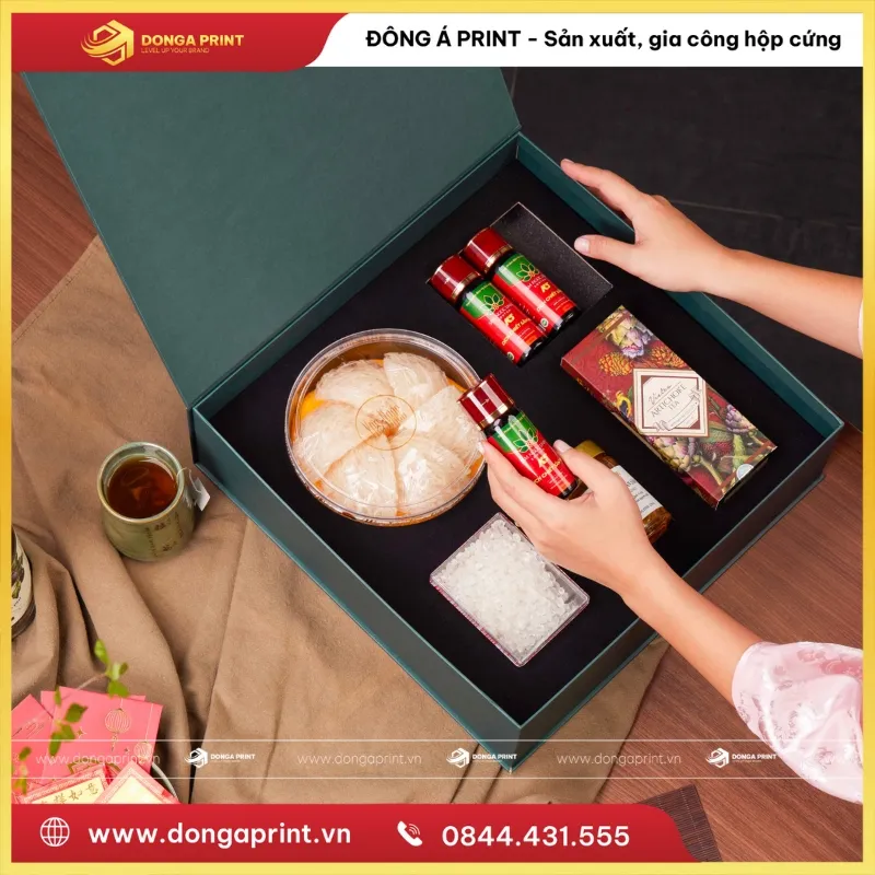 IN HỘP QUÀ TẾT SỨC KHỎE 7 hộp quà Tết sức khỏe