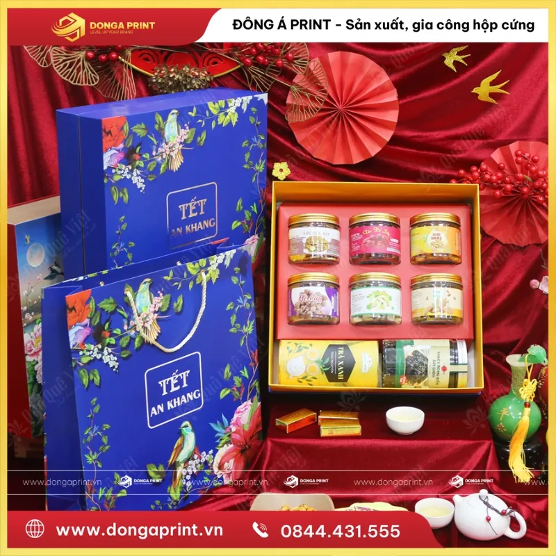 IN HỘP QUÀ TẾT SỨC KHỎE 3 hộp quà Tết sức khỏe