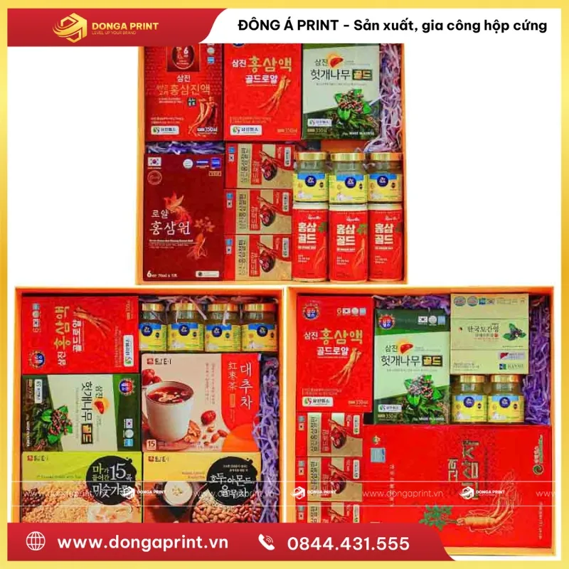 IN HỘP QUÀ TẾT SỨC KHỎE 2 hộp quà Tết sức khỏe