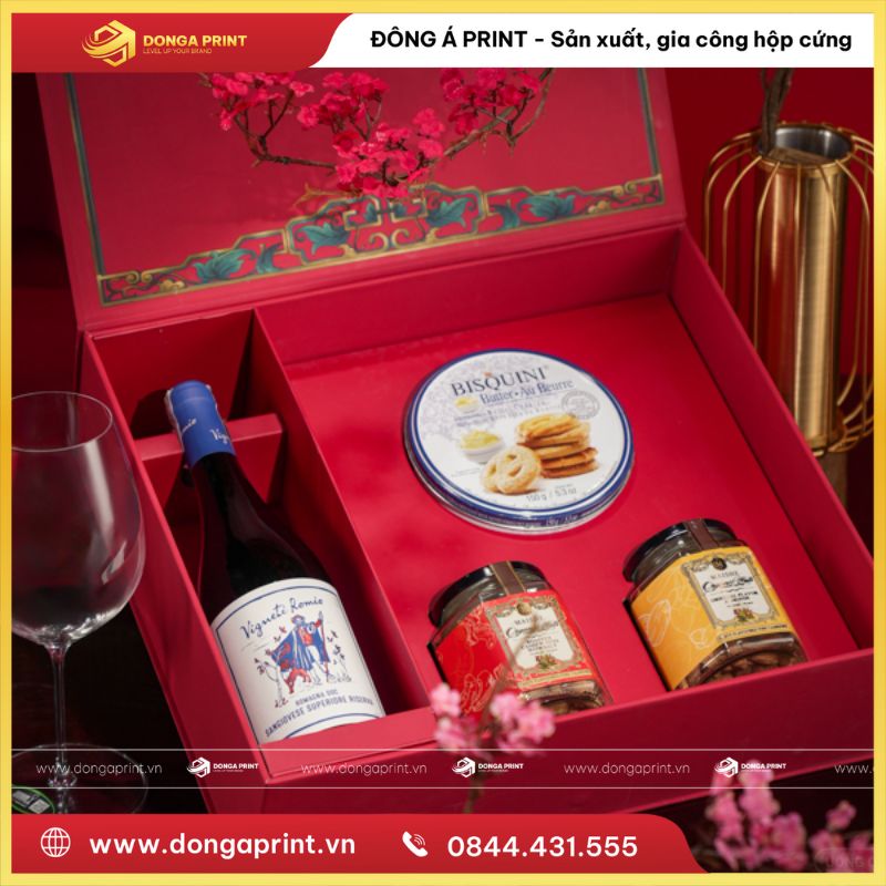 trang trí hộp quà tết