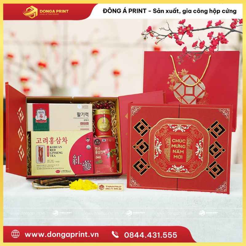 trang trí hộp quà tết