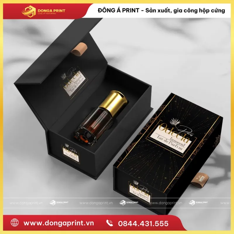 hộp cứng có khay giấy bế lỗ