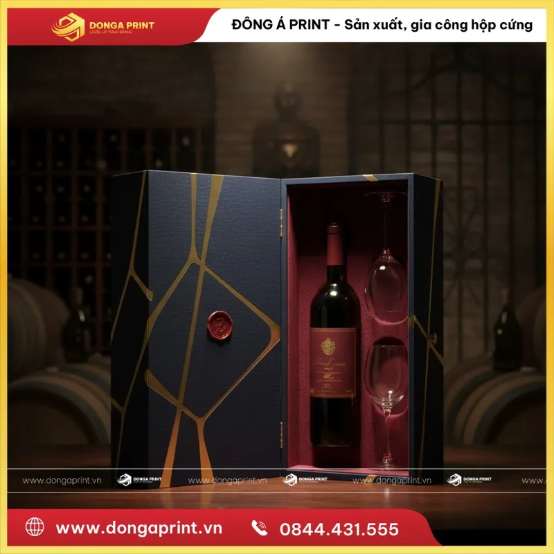 hộp cứng có khay giấy bế lỗ