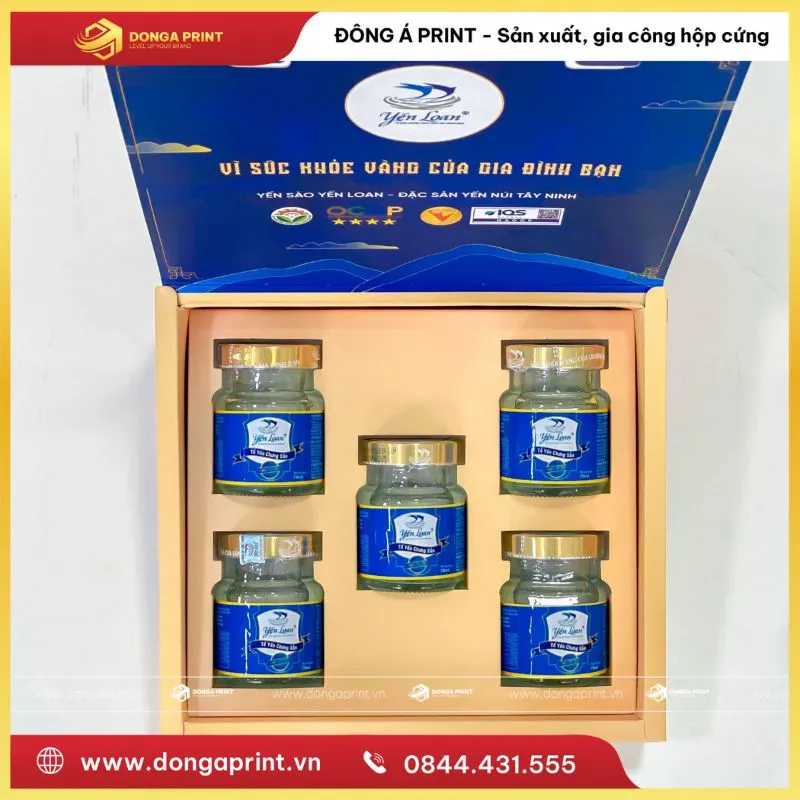 IN HỘP YẾN ĐÔNG TRÙNG HẠ THẢO 5 hộp yến đông trùng hạ thảo