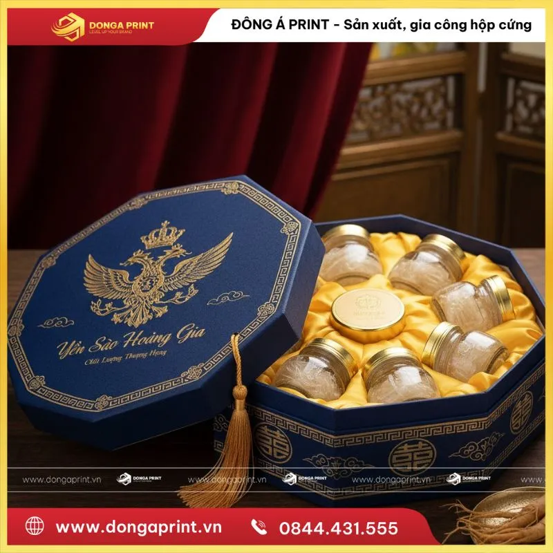 IN HỘP YẾN SÀO BÁT GIÁC 3 Hộp yến sào bát giác