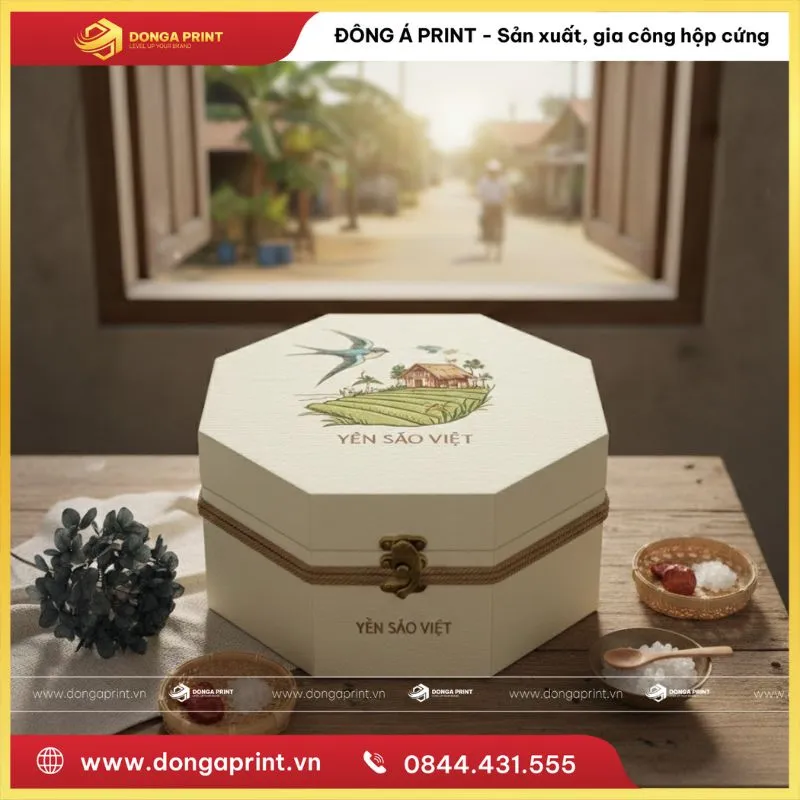 IN HỘP YẾN SÀO BÁT GIÁC 7 Hộp yến sào bát giác