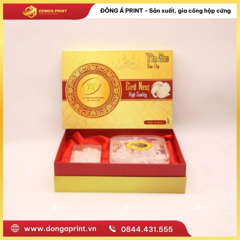 IN HỘP YẾN SÀO LÓT LỤA 2 Hộp yến sào lót lụa