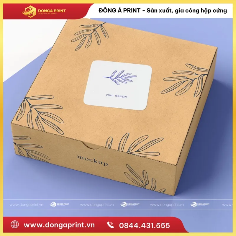 in hộp cứng giấy Kraft