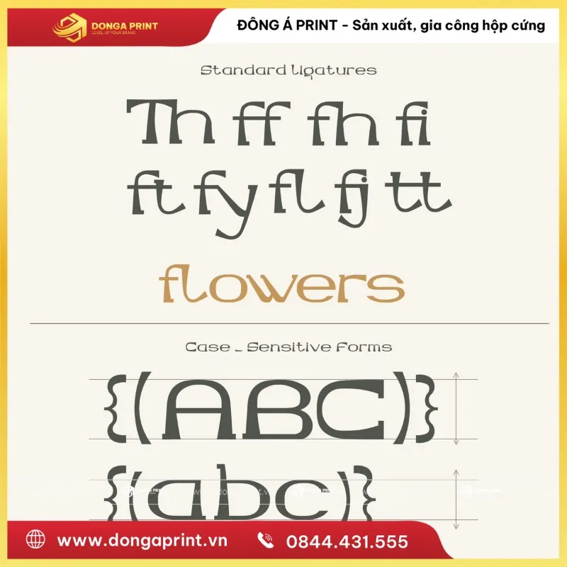 font chữ cho bao bì