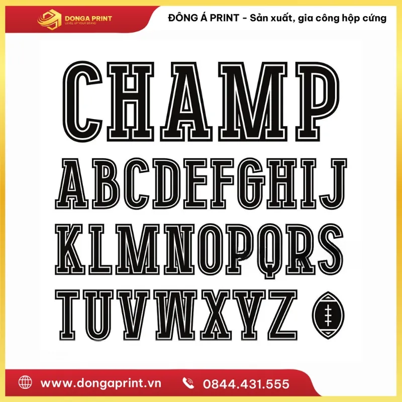 font chữ cho bao bì