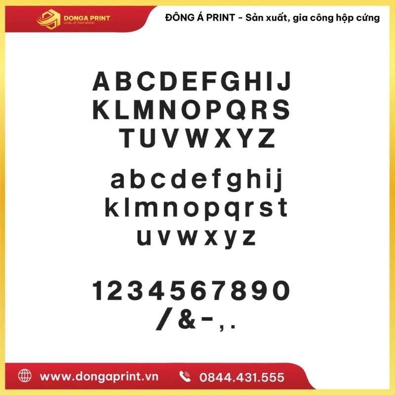 font chữ cho bao bì