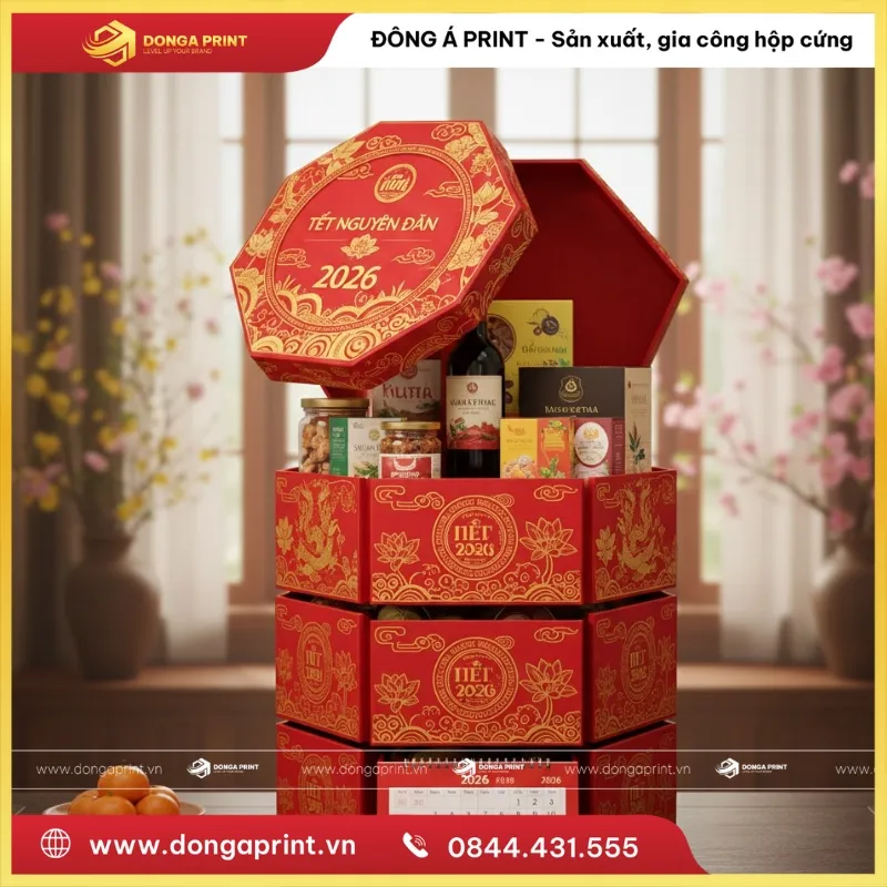 Hộp quà tết kèm lịch