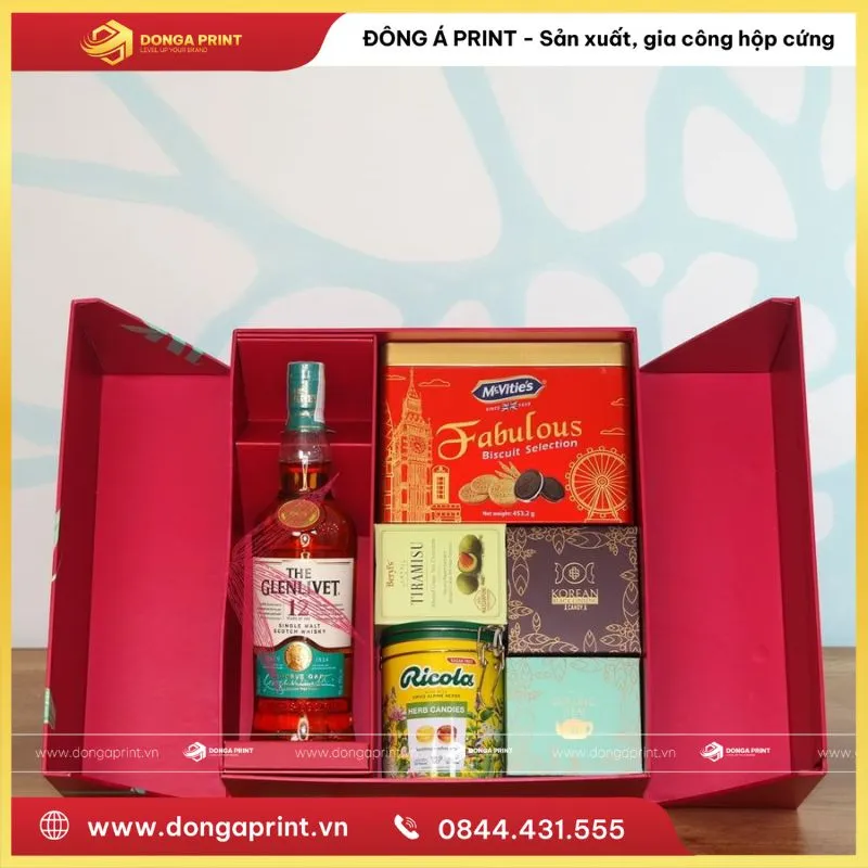 hộp quà Tết màu đỏ
