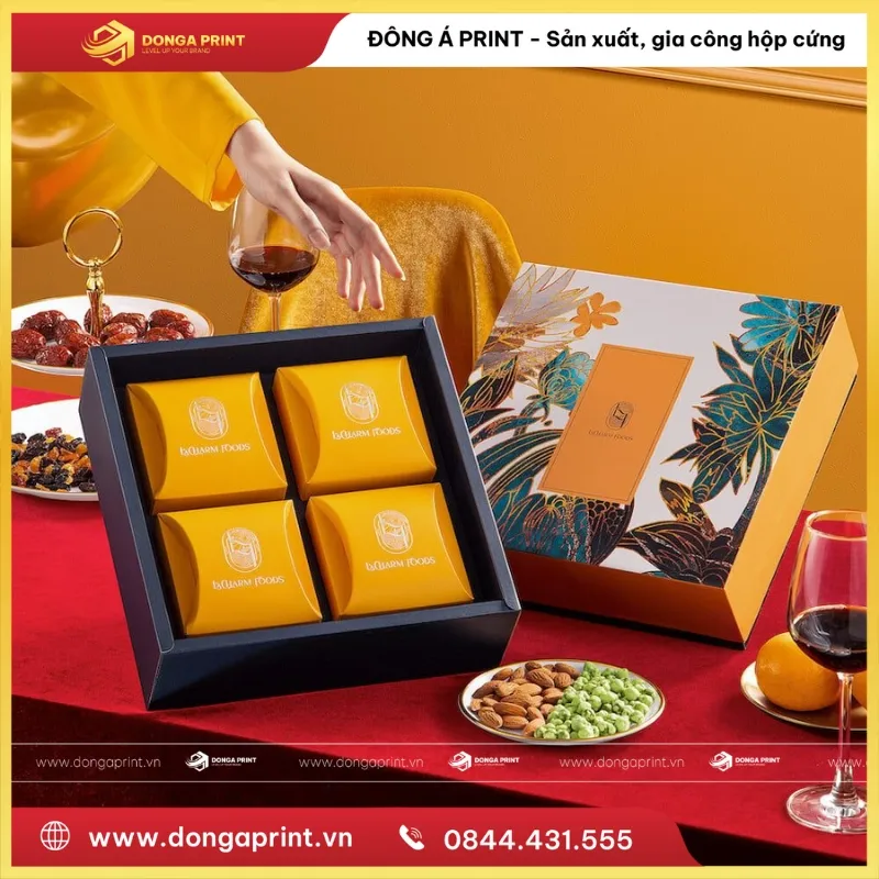 IN HỘP QUÀ TẾT PHONG CÁCH CUNG ĐÌNH 7 hộp quà Tết phong cách cung đình