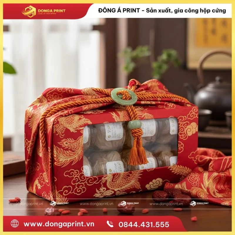 hộp yến bọc vải