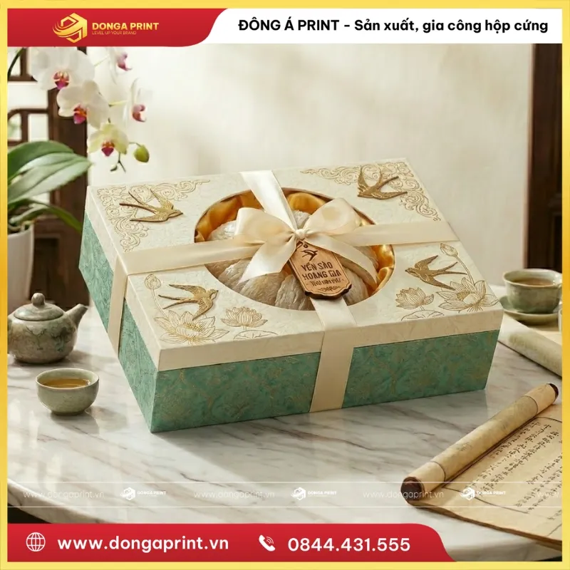 hộp yến bọc vải