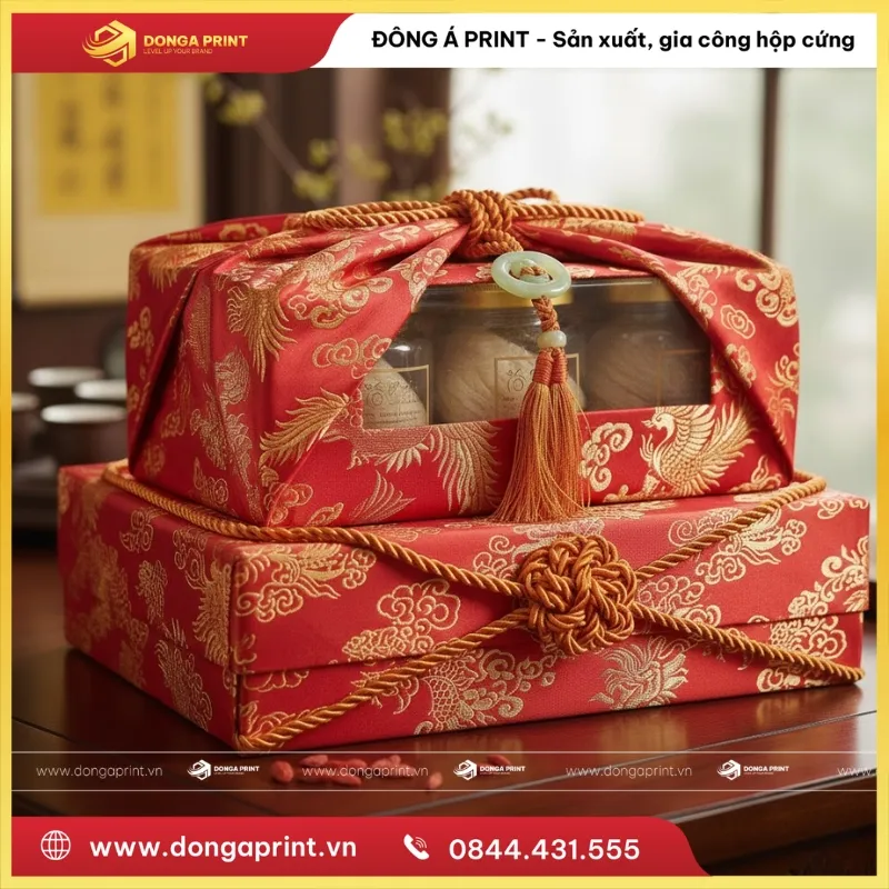 hộp yến bọc vải