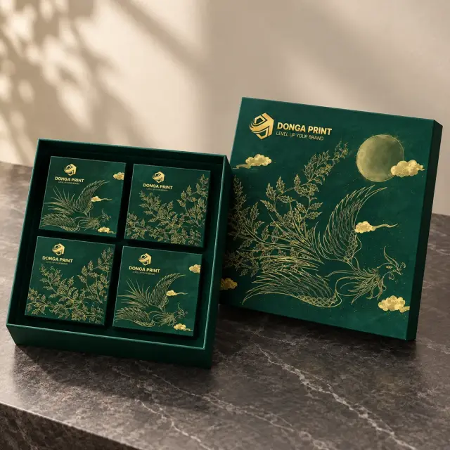 Hộp bánh Trung Thu âm dương 4 ngăn – Đông Á Print