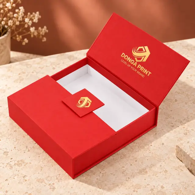 Hộp hai cánh khóa nam châm – Đông Á Print